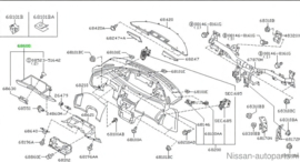 Dashboardkastje Nissan Primera P12 68500-AV602 Gebruikt.