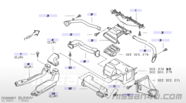 Kachelventilatiebuis Nissan Sunny N14 27870-63C00