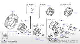 Naafdop Nissan 40343-31G00 D21/ D22/ LCD22/ WD21