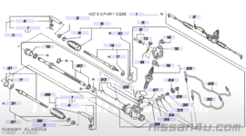 Stuurhuishoes bovenzijde Nissan 49361-53Y00 A32/B13/N14/N15/W10/Y10