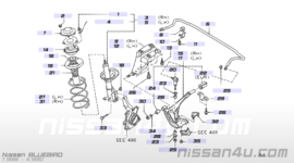 Stabilisatorstang vooras Nissan Bluebird T72 54611-Q9100 Gebruikt.