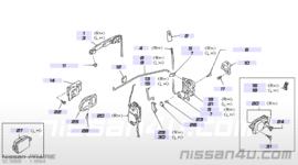 Deurslotstangplaatje Nissan 80534-34A05 B11/ B12/ D21/ M11/ N13 Origineel.