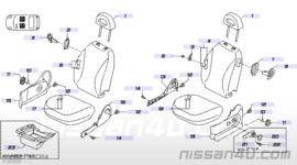 Hendel kantelen voorstoel Nissan Micra K12 87618-BC02A