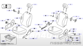 Lever-tilt front seat Nissan Micra K12 87618-BC02A