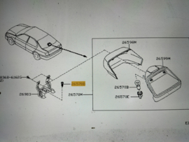 Lamp stop, high mounting Nissan Primera P11 - hatchback 26590-9F605 Used part.