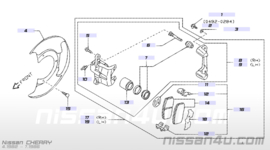 Remblokset vooras Nissan DA060-D1485 B11/ C120/ N12/ M10/ T11