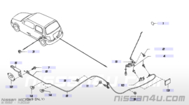 Achterklepslot Nissan Micra K11 90502-6F700