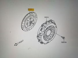 Koppelingsplaat 190mm Nissan 30100-1HC0D E12/ K13
