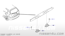 Kentekenverlichting Nissan Almera (Tino) 26510-BM405 N16/ V10 Origineel