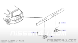 Kentekenverlichting Nissan Almera (Tino) 26510-BM405 N16/ V10 Schade