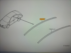 Moulding-roof drip, right-hand Nissan Primera P12 hatchback 73852-AU200 Original.