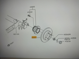 Rotor-disc brake, rear 278mm Nissan Primera P11/ WP11 43206-99J04 New.
