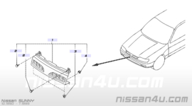 Grille Nissan Sunny N14 62310-50C29 KG1