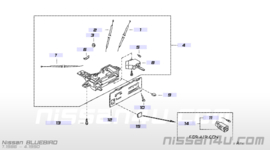 Finisher-rear heatercontrol Nissan Bluebird T12/ T72 27575-D4600 Used part.