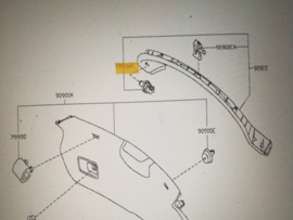 Bevestigingshaak hoedenplank Nissan 79916-JD00A E11/ J10/ J11 Origineel