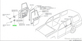 Hinge rear door, lower Nissan Patrol 80420-B5000 160/ Y60 Original.
