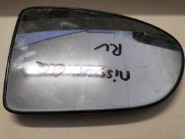 Spiegelglas rechts Nissan Qashqai J10/ JJ10 96365-JD11A (3001-844) Gebruikt.