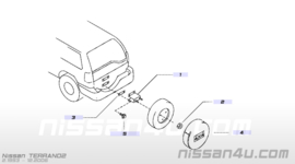 Montagesteun reservewiel Nissan Terrano2 R20 57214-1F200