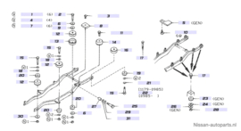Bushing set body on chassis Nissan Patrol 160 New.