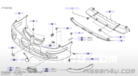 Cover-bumper bracket Nissan Almera N16 622A0-BM400 (KL0)