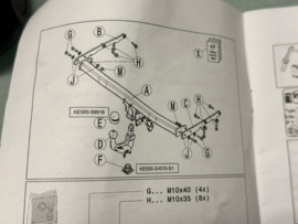 Trekhaak met afneembare kogel Nissan Note E12 KE500-3V010 Origineel.