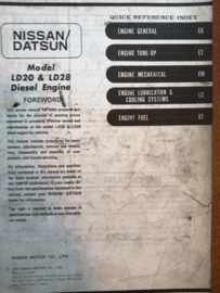 Service manual '' Model LD20 and LD28 diesel engine '' SM1E-LD28G0 ( Slechte conditie )