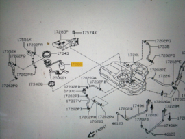 Brandstofpomphuis TD15 Nissan Micra K11 17280-6F800 Gebruikt.