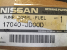 Brandstofpomp MR20DE Nissan Qashqai J10/ JJ10 17040-JD00D Origineel.
