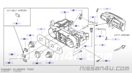 Etiket / symbolenplaat kachelbedieningspaneel Nissan  27570-BN000