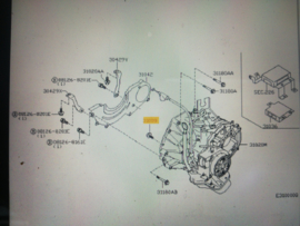 Montagebout poederkoppeling Nissan Micra K11 31009-41B00 Gebruikt.