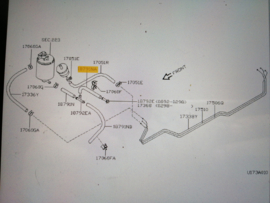 Ontluchtingsslang vacuümverdamper Nissan Micra K11 18791-6F600 Gebruikt.