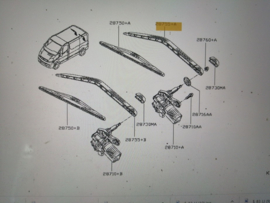 Ruitenwisserarm achterdeur Nissan Primastar X83 28780-00QAB