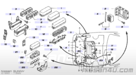 Afdekkap relais Nissan Sunny N14 24382-63C00