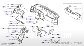 Rubbermat consolebox Nissan Primera P11/ WP11 96973-9F500