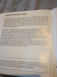 Instructieboekje '' Nissan Bluebird U11 '' OM5D-OU11HO