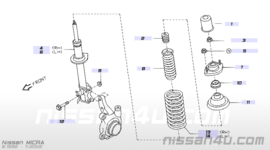 Suspension strut bolt Nissan Micra K11 08054-2501A