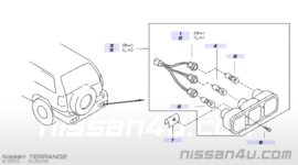 Verlichtingskabelboom Nissan Terrano2 R20 26556-7F000 Origineel.