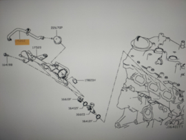 Brandstofslang HR09DET/ HR10DET Nissan Micra K14 17520-00Q4P Gebruikt.