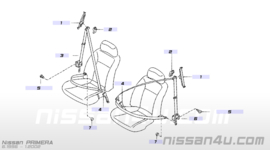 Afdekdop montagebout veiligheidsgordel Nissan 86628-2F000  P11/ WP11