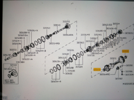 Lager versnellingsbak Nissan Cabstar F24 32219-9X501 Origineel.