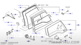 Achterdeur Nissan Terrano2 R20 90100-7F030