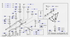 Aanslagrubber chassis Nissan Patrol 160 95153-B5000 Origineel.