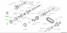 Bearing-counter gear Nissan 33122-33G00 D21/ D22/ D22S/ LCD22/ R50/ WD21/ Y60/ Y61 Original.