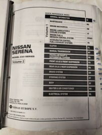 Service manual ''Model C23 series Volume 2'' Nissan Serena C23 SM2E-2C23E0E Used part.