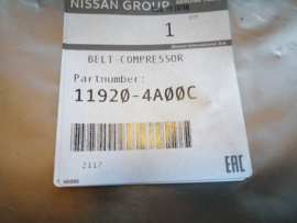 Belt-compressor 4PK785 Nissan Pixo UA0 11920-4A00C (95141-M68K10) Original
