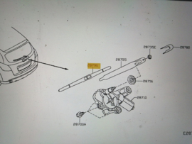Ruitenwisser achterklep Nissan Qashqai J10 28790-JD00A Nieuw