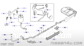 Brandstofslang 310mm bovenste, emisie-regelaar Nissan 02187-53121 B13/ N14/ S14/ Y10 Gebruikt.