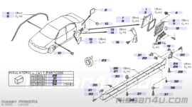 Side skirt rechts Nissan Primera P11/ WP11 76852-9F500 HV0