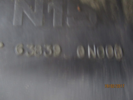 Afdekkap achter voorwiel links Nissan Almera N15 63839-0N000