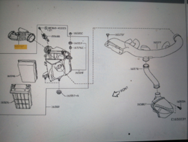 Luchtinlaatbuis HR16DE Nissan Qashqai J10 16576-JD00A Nieuw.